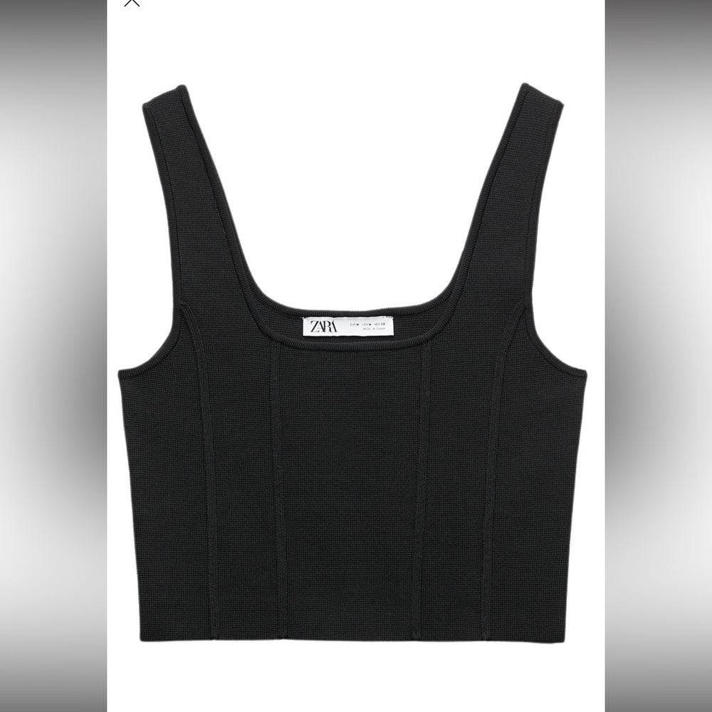Zara knit Black Crop Top